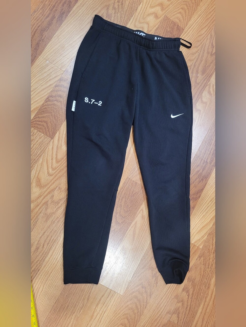 Nike Black Kids Jogger Sweatpants with White Swoosh